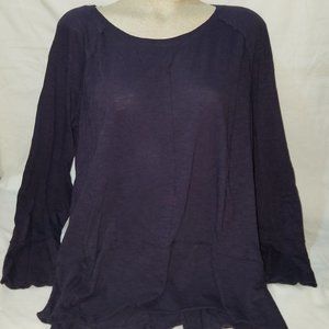 Style & Co Dark Purple Eggplant Top, Size Small